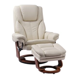 Stress Free Hana Reclining Chair and Ottoman - Ivory