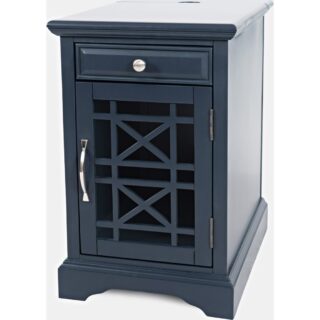 Craftsman Power Chairside Table Navy Blue