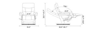 Stress Free Cheer Flip Up Footrest Recliner - Image 3