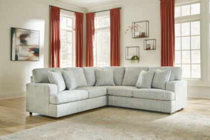 Playwrite - Gray - Left Arm Facing Loveseat 3 Piece Sectional