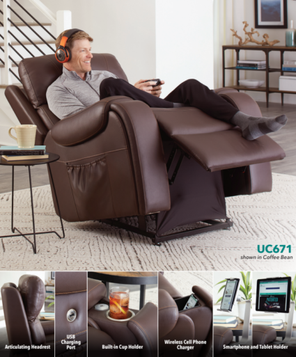 Ultra Comfort UC671 5-Zone Power Recliner Chair - Image 3