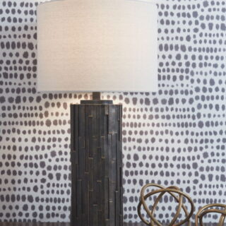 Makya - Black - Poly Table Lamp (Set of 2)