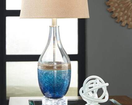 Johanna - Blue / Clear - Glass Table Lamp (Set of 2) - Image 3