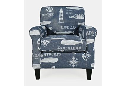 Jifran SEAFARER UPHOLSTERED ACCENT CHAIR - NAVY