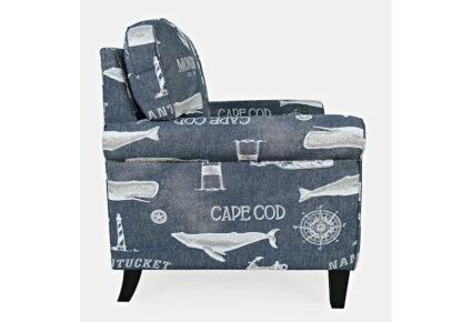 Seafarer Casual Upholstered Accent Chair - Navy - Image 3