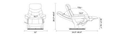 Stress Free Joy Flip Up Footrest Recliner - Image 4