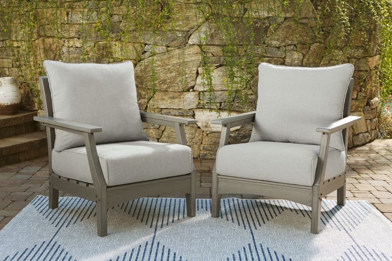 Visola - Gray - Lounge Chair With Cushion