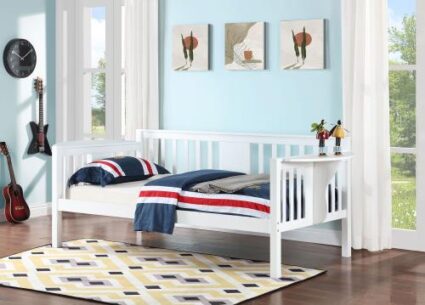 Bethany Wood Twin Daybed With Drop-Down Tables