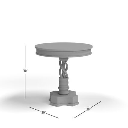 Gwen Handcrafted Pedestal Table - Image 2