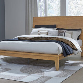 Sherbana - Light Brown - King Panel Bed