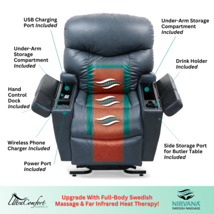 Maya Medioum Power Lift Recliner with Heat and Massage - Image 2