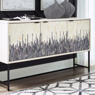 Freyton - White / Gray - Accent Cabinet