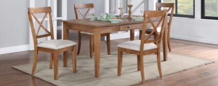 Pacifica Brown Dining 6 Piece Dining Set