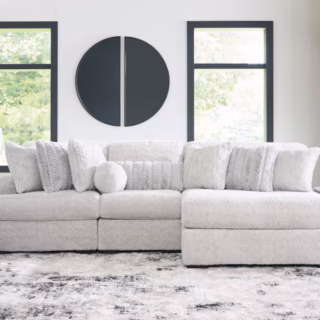 Cuddle Plush - Arctic - 3-Piece Sectional With Armless Chaise And LAF Corner Chair