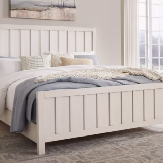 Shaybrock - King Panel Bed - Antique White