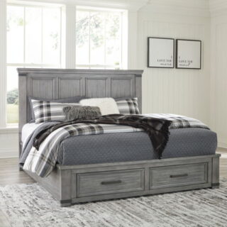 Russelyn - Gray - King Storage Bed
