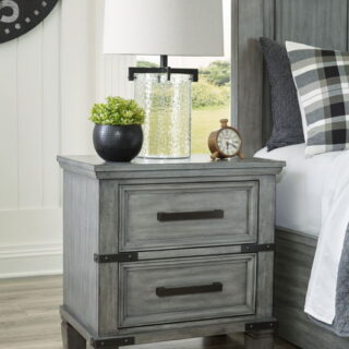Russelyn - Gray - Two Drawer Night Stand